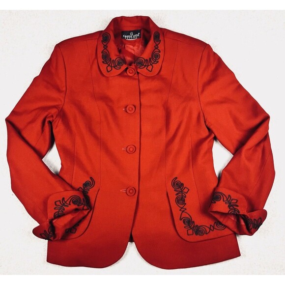 Carole Little Jackets & Blazers - $$SOLD:SE123124$$ Choir Boy Collar Embroidered Workwear Ladies